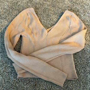 Pinky nude v neck sweater sz S from PacSun!
